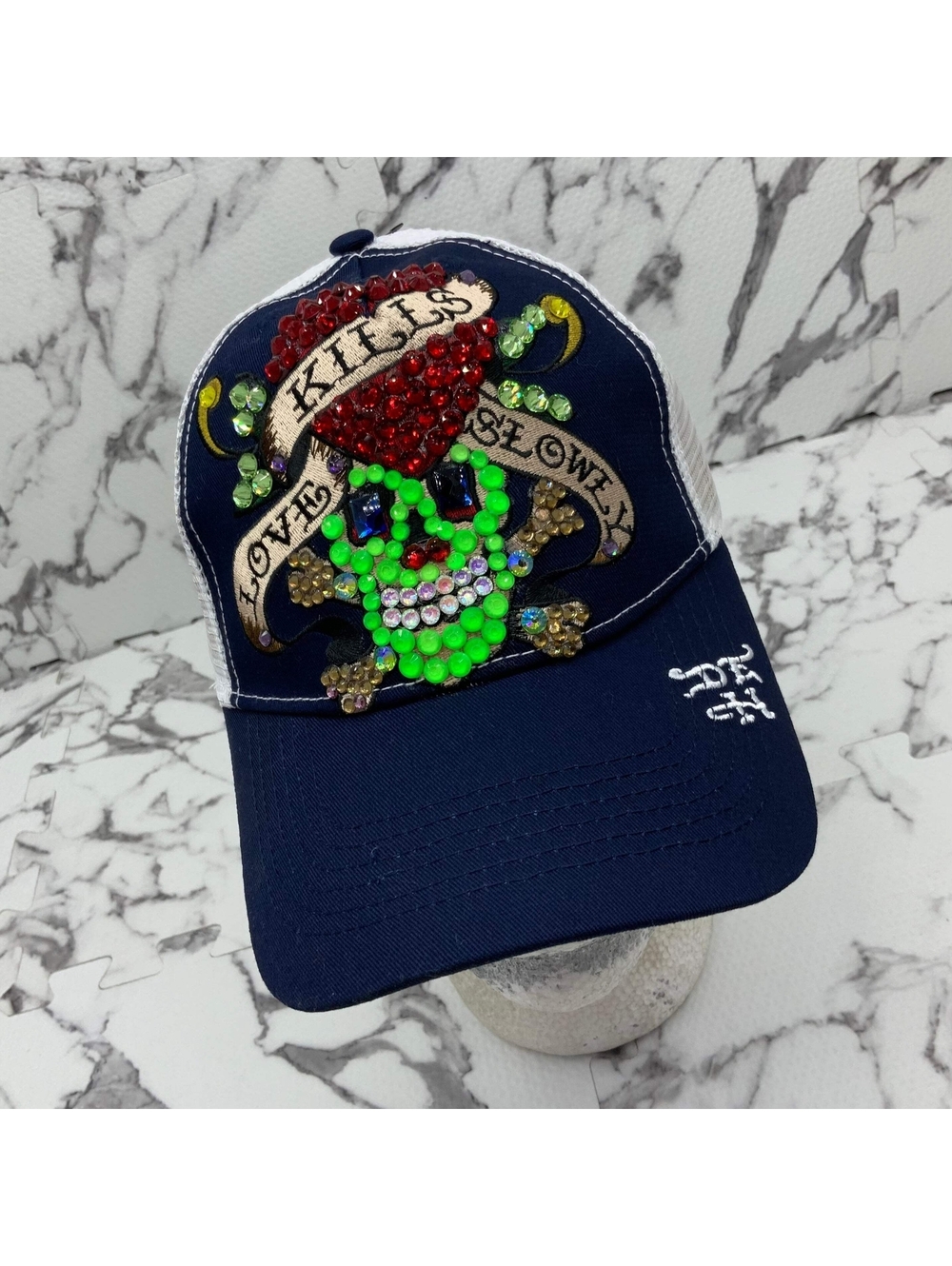 Men's Ed Hardy Love Kills Slowly Navy | Lime Green